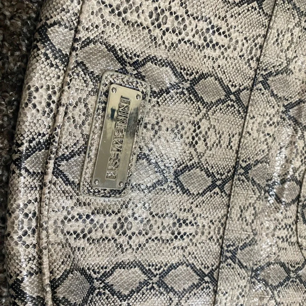 Nine‎ West Women's Snakeskin Print Satchel Handbag Faux Leather folded Purse